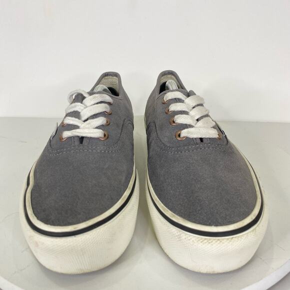 VANS Authentic Vintage Platform Sneaker Womens Sz 8.5 Gray Suede Low Top Lace Up - Picture 9 of 12